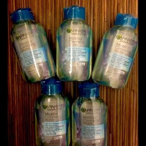 Lot of 5 (3.4 Oz) garnier micellar water